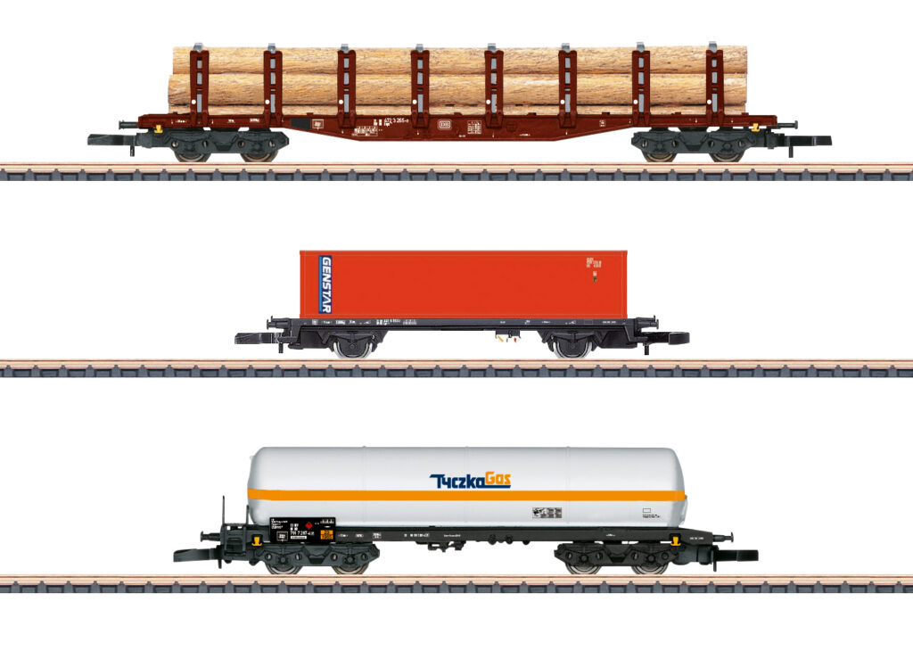 Freight Car Set with Mixed Loads